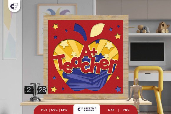 A Teacher 3D Shadow Box SVG: A Creative Way to Show Appreciation