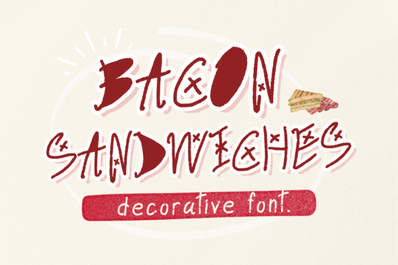 Bacon Sandwiches: A Simple and Cute Decorative Font for Creative Projects