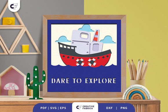 Boat 3D Paper Cut SVG for Creative Fun