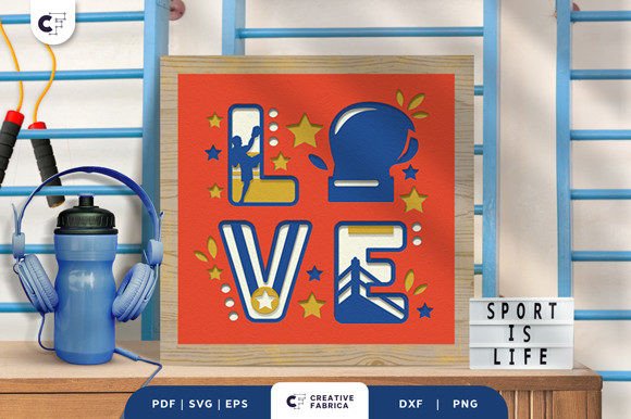Boxing LOVE 3D Shadow Box Paper Cut: A Unique Way to Display Your Passion
