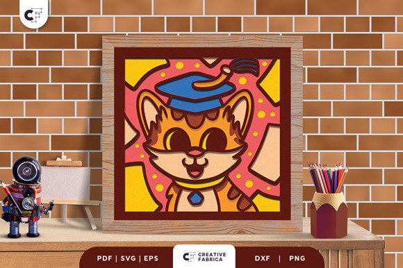 Cat Graduation Party 3D Shadow Box: A Creative Celebration for Feline Lovers