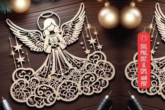 Christmas Angels Laser Cut SVG: A Versatile Digital Resource for Holiday Crafting