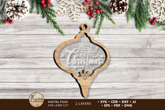 Christmas Ornament Laser Cut Template