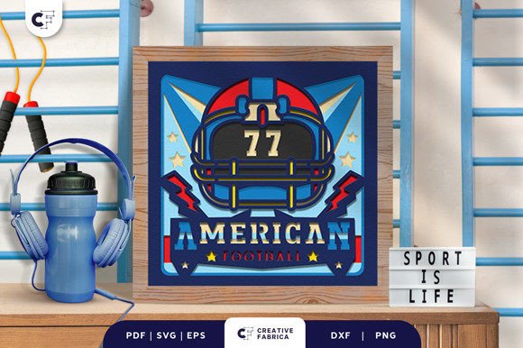 Creating a Decorative Football Helmet 3D Shadow Box with SVG Files