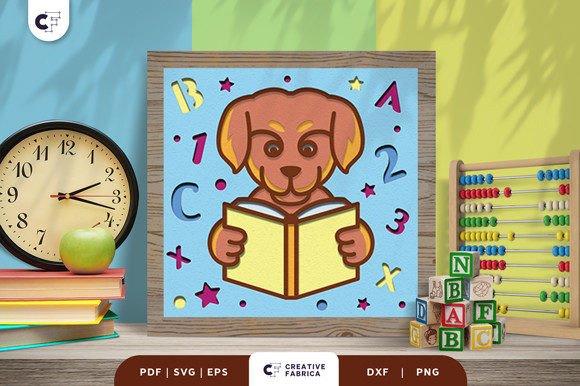 Dog Back to School 3D Shadow Box SVG: A Creative Way to Celebrate Learning