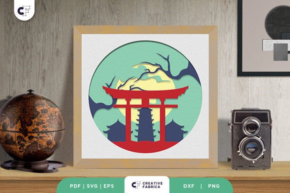 Japanese Torii Gate 3D Light Box