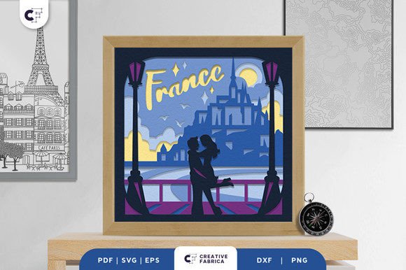 Le Mont St. Michel 3D Shadow Box SVG: A Unique Way to Capture French Romance