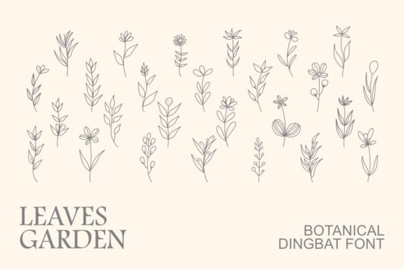Leaves Garden: A Botanical Dingbat Font for Creative Projects