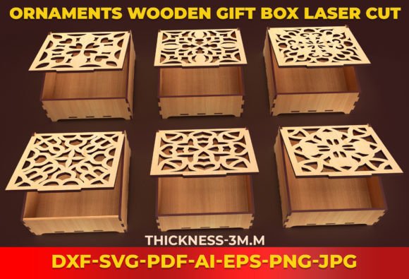 Ornaments Wooden Gift Box Laser Cut 20: A Versatile Solution for Creative and Commercial Use