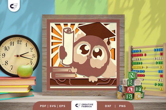Owl Graduation 3D Shadow Box SVG: A Creative Way to Celebrate Academic Achievements