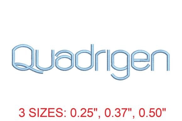 Quadrigen Embroidery Font: Elevate Your Embroidery Projects with Precision and Versatility