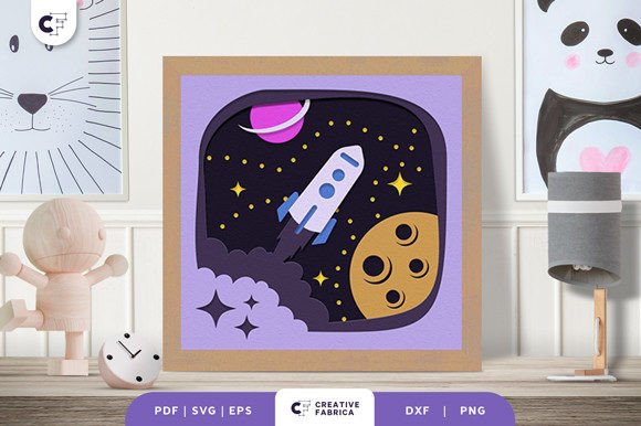 Rocket in the Space 3D Paper Cut SVG: A Creative Journey Through the Stars