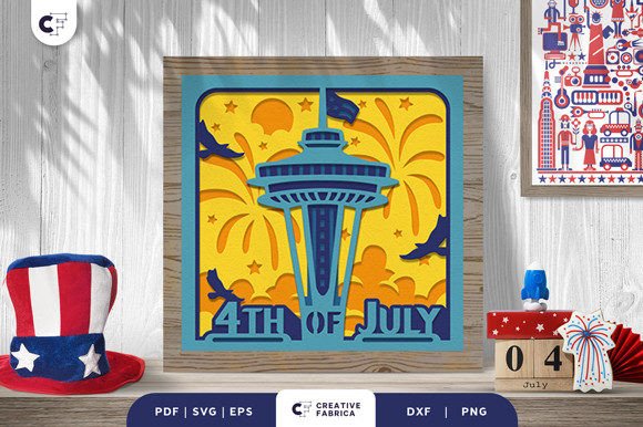 Seattle Tower 3D Shadow Box SVG: A Unique Way to Celebrate Independence Day