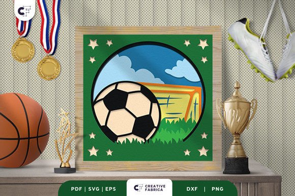 Soccer Champion 3D Light Box Paper Cut: A Unique Way to Celebrate the Game