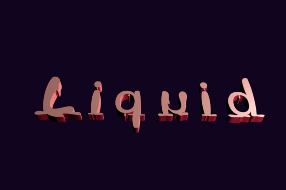 The Liquid 3D Font: A Dynamic Addition to Modern Design