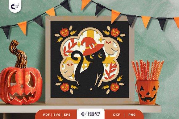 The Witch Black Cat 3D Shadow Box: A Creative and Practical Halloween Craft for Enthusiasts