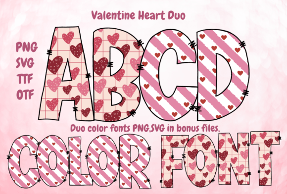 Valentine Heart Duo: A Playful Font for Expressing Love in Design